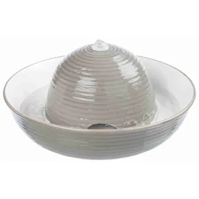 Trinkbrunnen VITAL FLOW, Keramik 1,5 l grau/weiß
